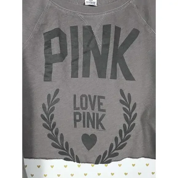 PINK Victoria's Secret Gray Cropped Sweatshirt - Picture 2 of 5